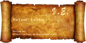 Velzer Erika névjegykártya