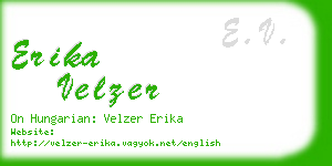 erika velzer business card